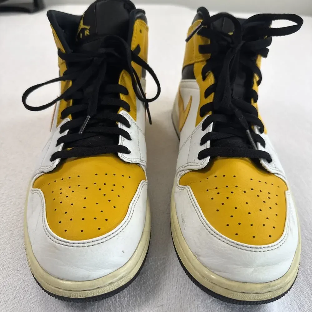 Air Jordan 1 Mid University Gold Size 13 Men’s Black Yellow Retro